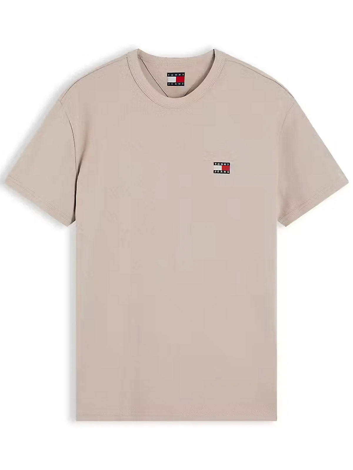 Tommy Jeans Tommy Badge Crew Neck T-Shirt – Limestone Dust