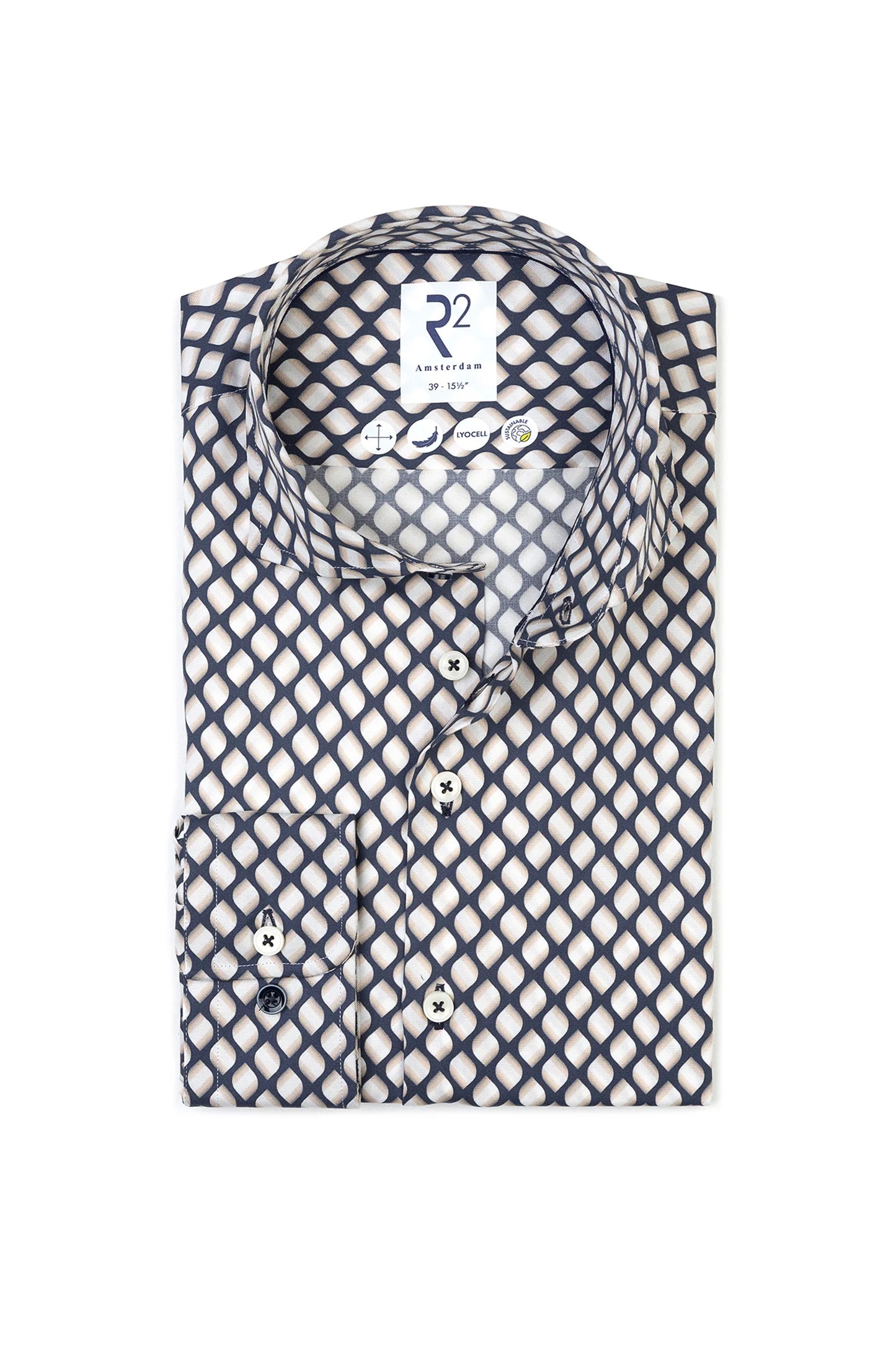 R2 Amsterdam Printed lyocell shirt