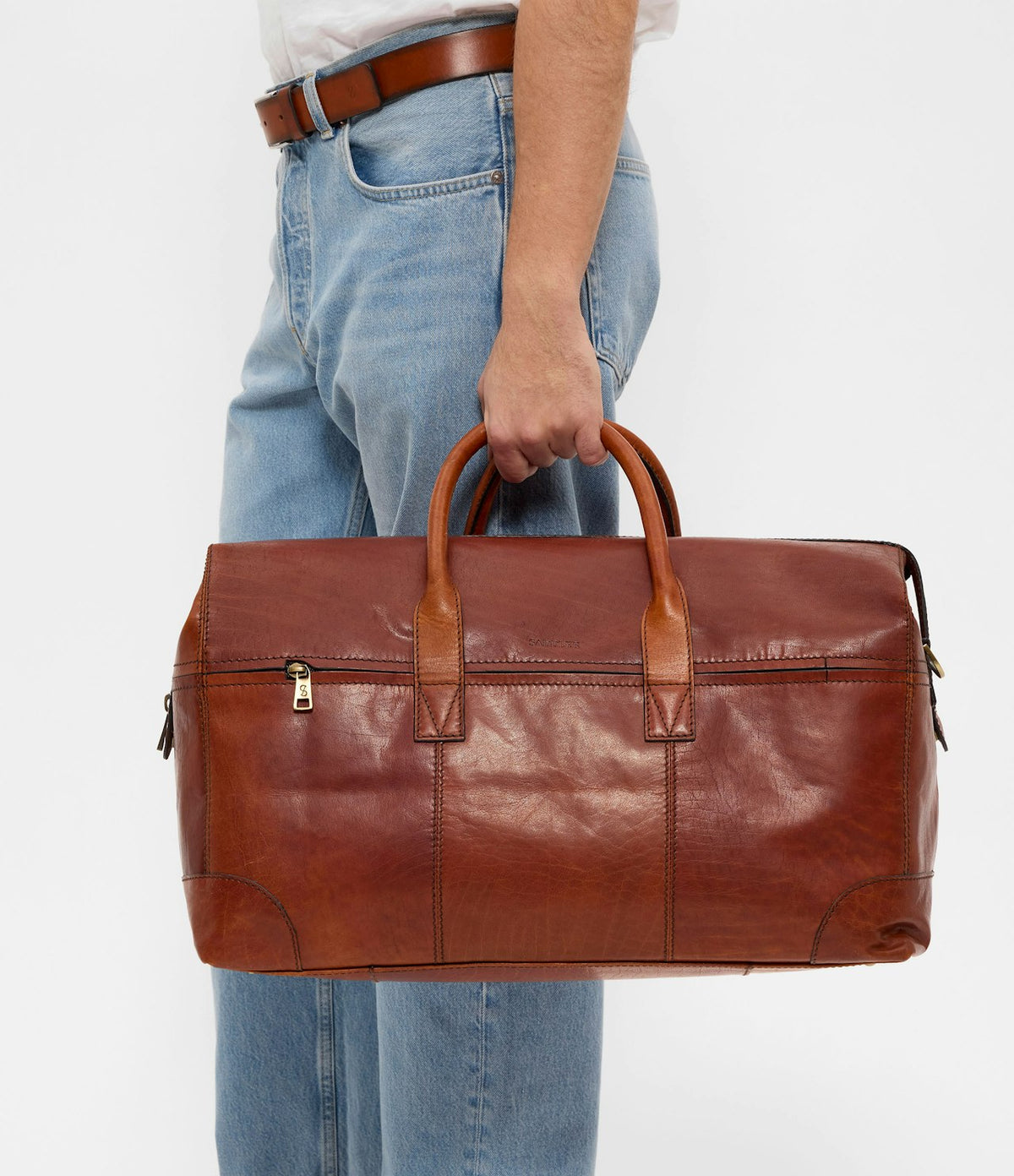 Saddler Metz Weekend Bag - Mid Brown
