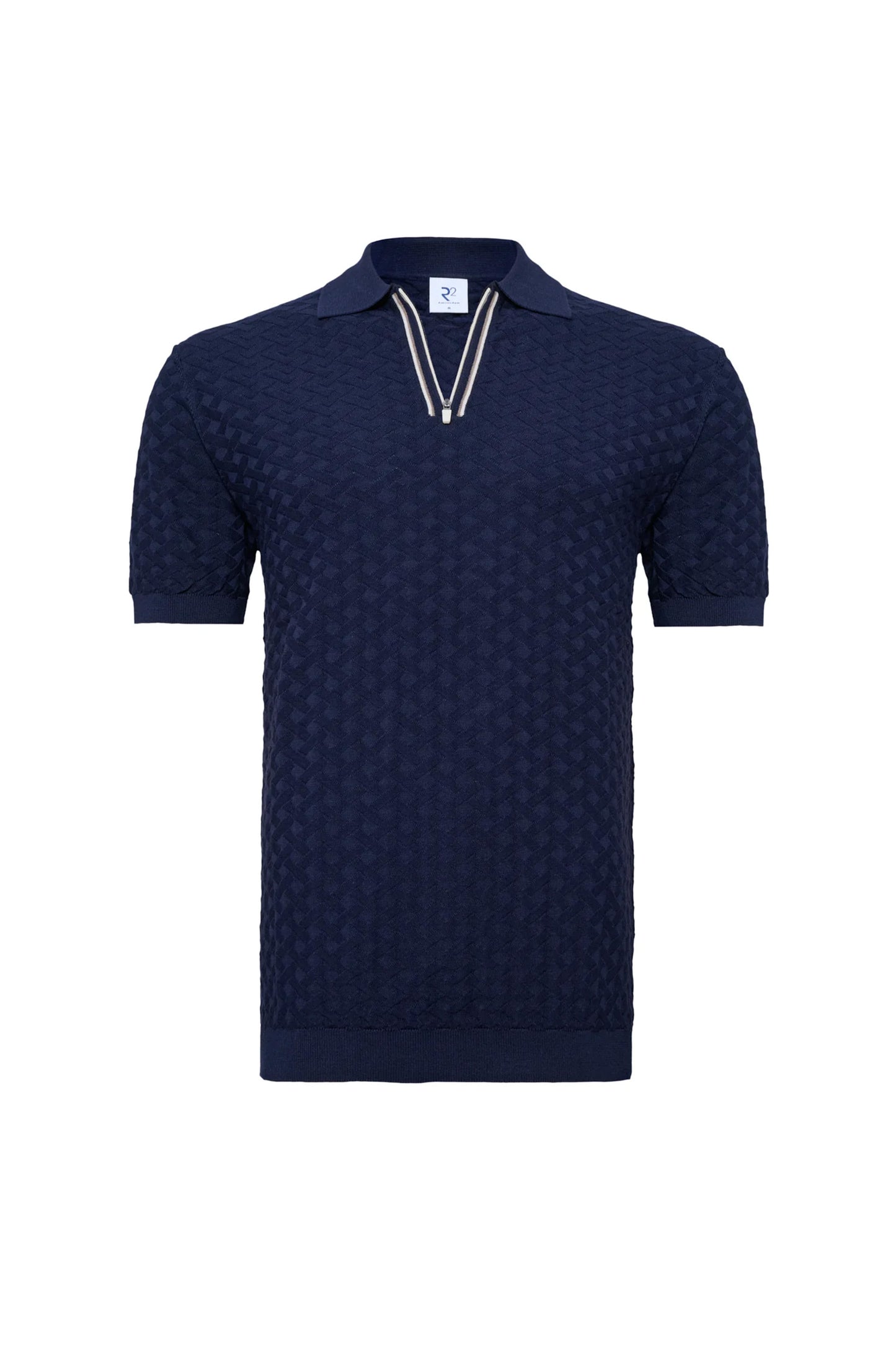 R2 Amsterdam Modal blend zipper closure polo