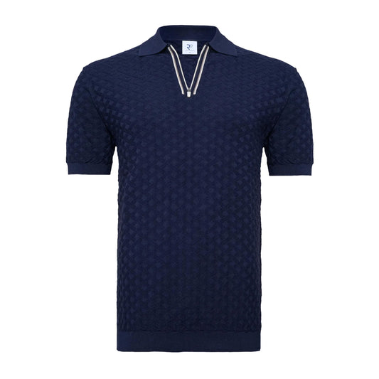 R2 Amsterdam Modal blend zipper closure polo