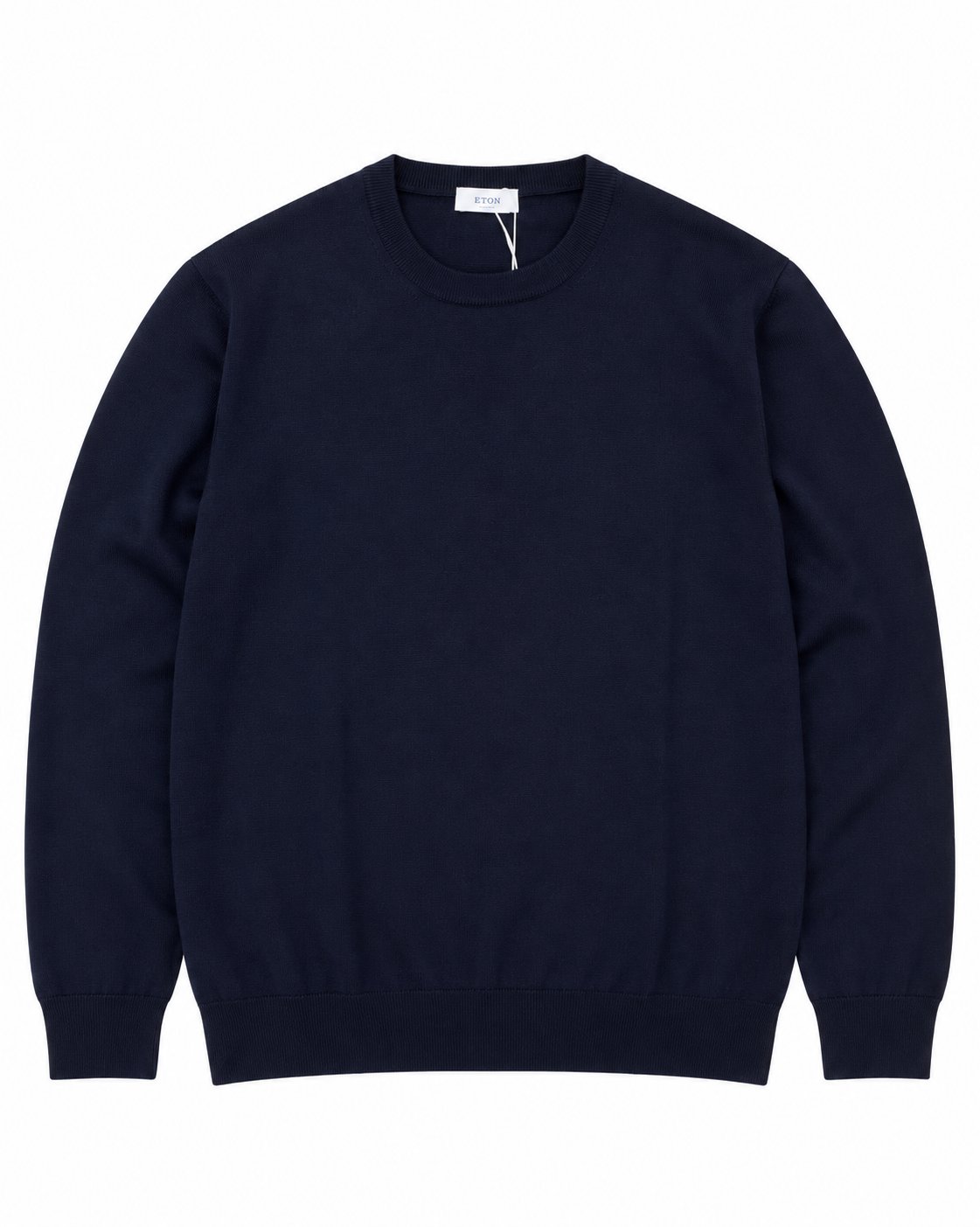 Eton Wool Round Neck Jumper – Navy