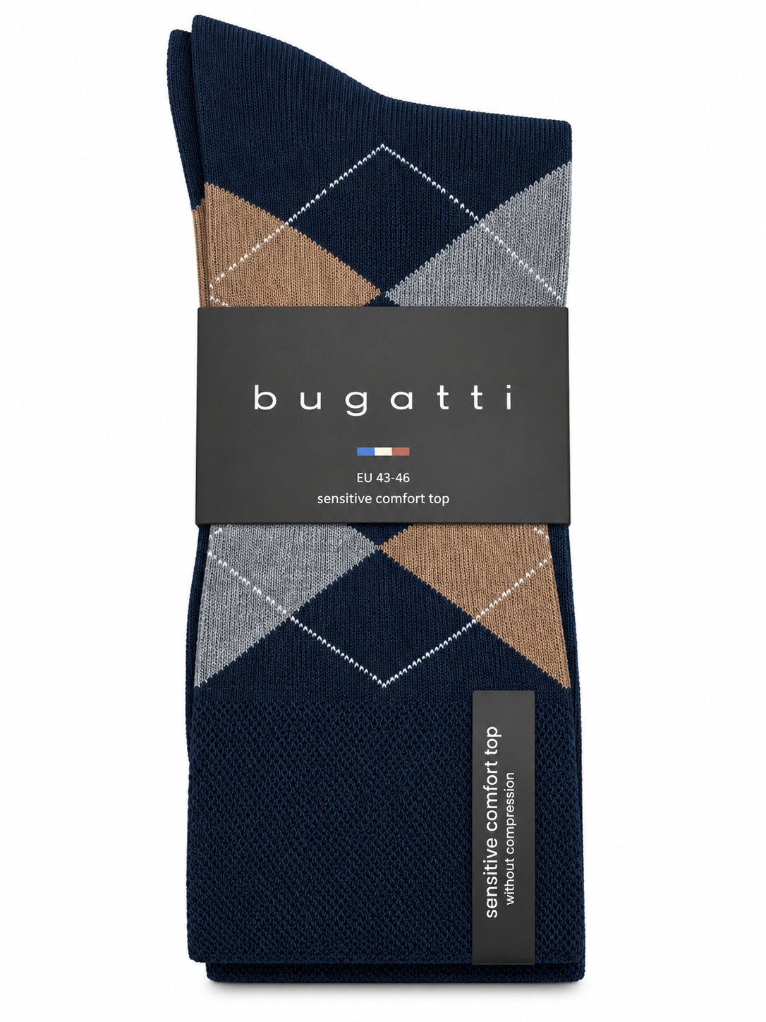 Bugatti 2 Pack Argyle Socks – Navy