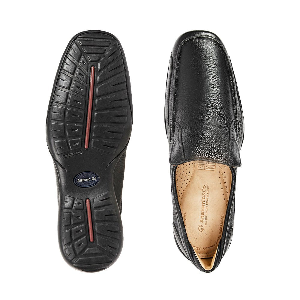 Anatomic Parati Leather Slip-On Shoe - Black