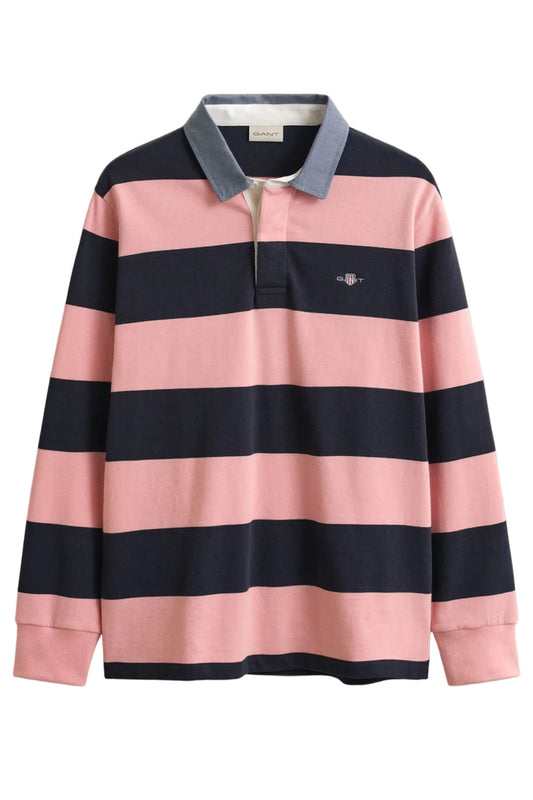 Gant Chambay Stripe Rugby Polo Shirt