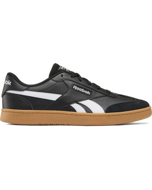 Reebok Forte Lounger Leather Trainers - Black/White/Gum