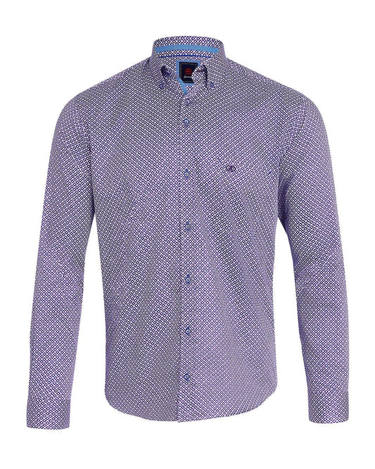 André Murphy Pattern Shirt – Purple