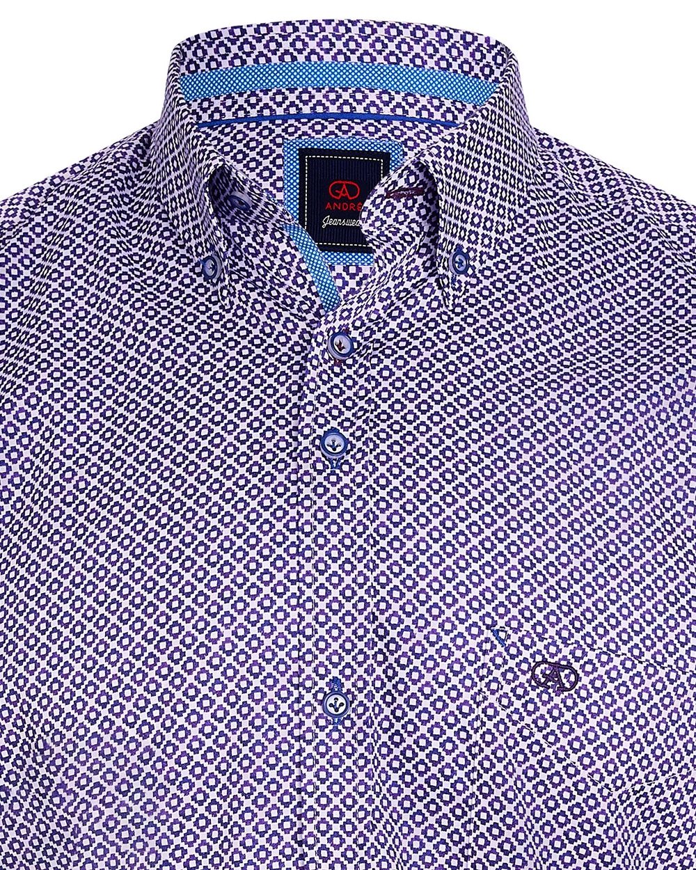 André Murphy Pattern Shirt – Purple