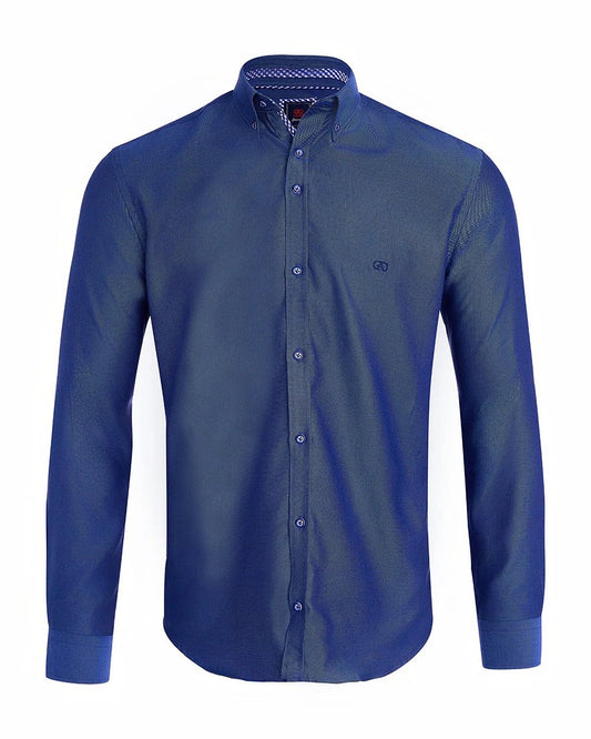 André JW Rhine Long Sleeve Casual Shirt – Cobalt