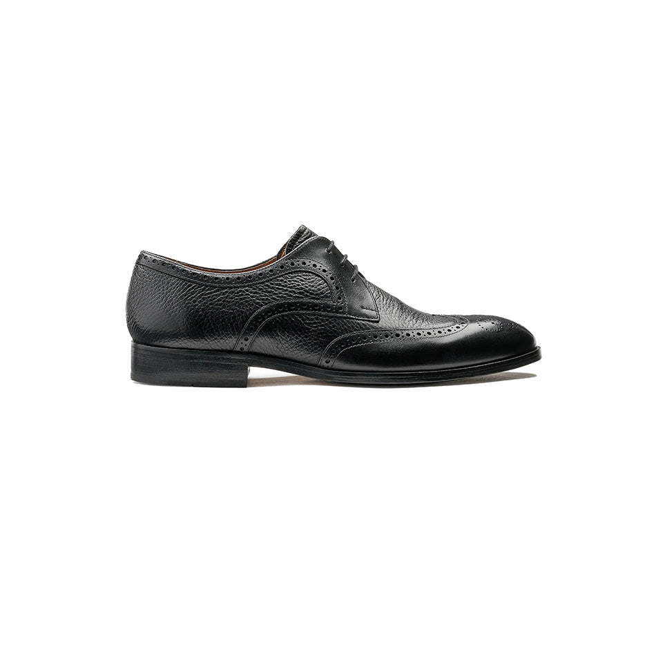 Salcombe – Black Calf / Black Deer Skin