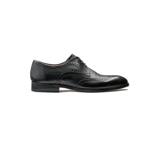 Salcombe – Black Calf / Black Deer Skin