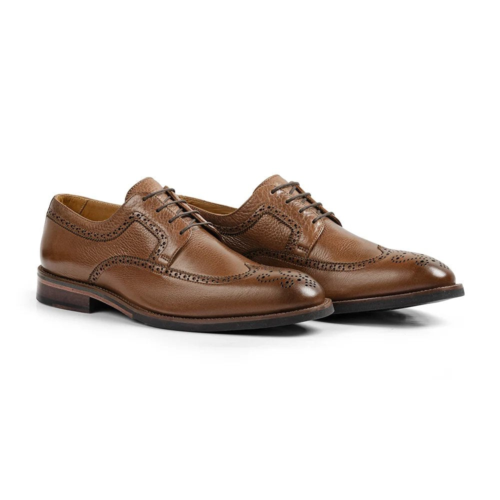 Anatomic Sandro Leather Brogue Shoe - Cervo Whisky