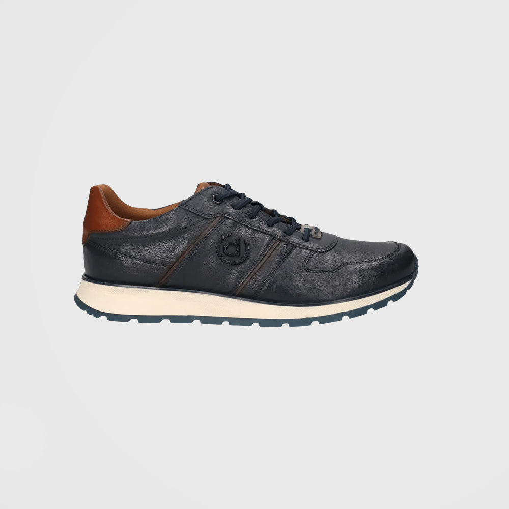 Leather Sneaker with Side Zip