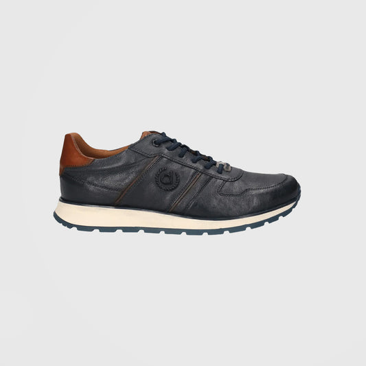 Leather Sneaker with Side Zip