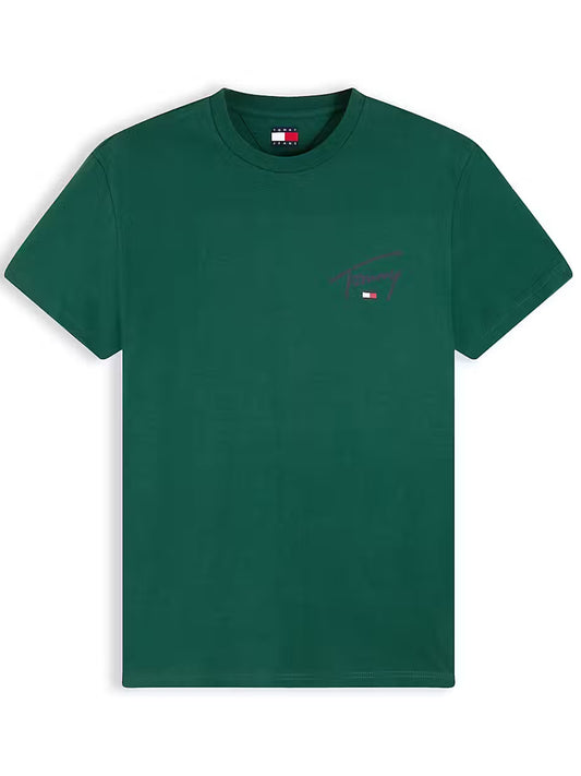 Tommy Jeans Signature Chest T-Shirt – Velvet Green
