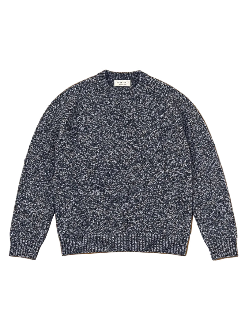 Wool & Co Soft Wool Crew-Neck Sweater – Navy