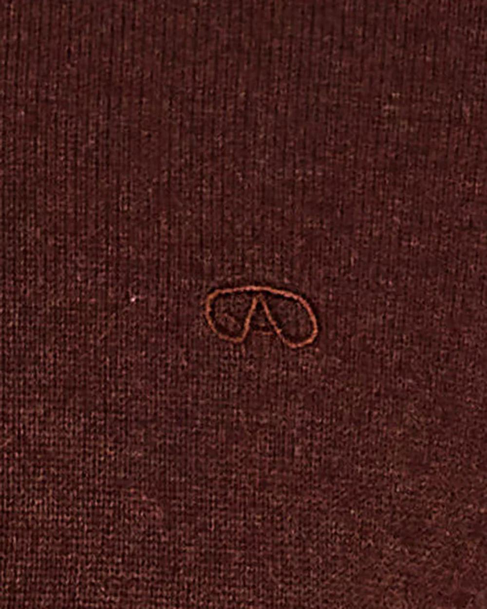 André Tory Half Zip Jumper – Brown