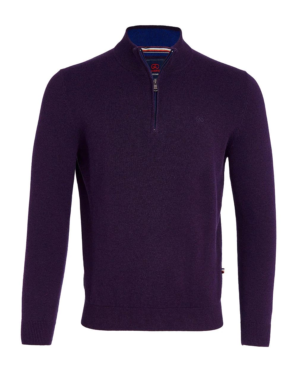 André Tory Half Zip Jumper – Purple
