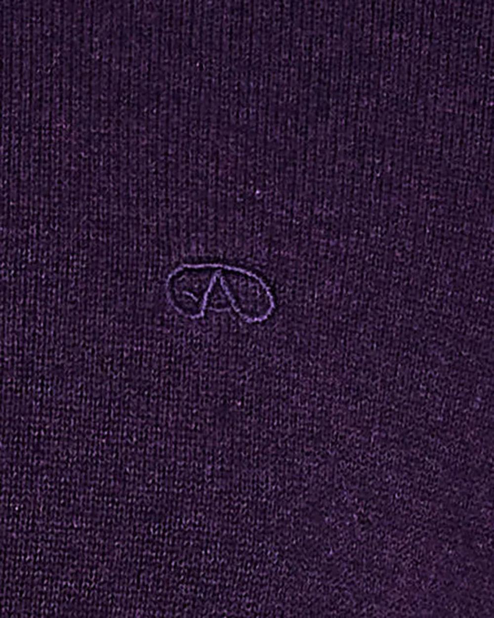 André Tory Half Zip Jumper – Purple