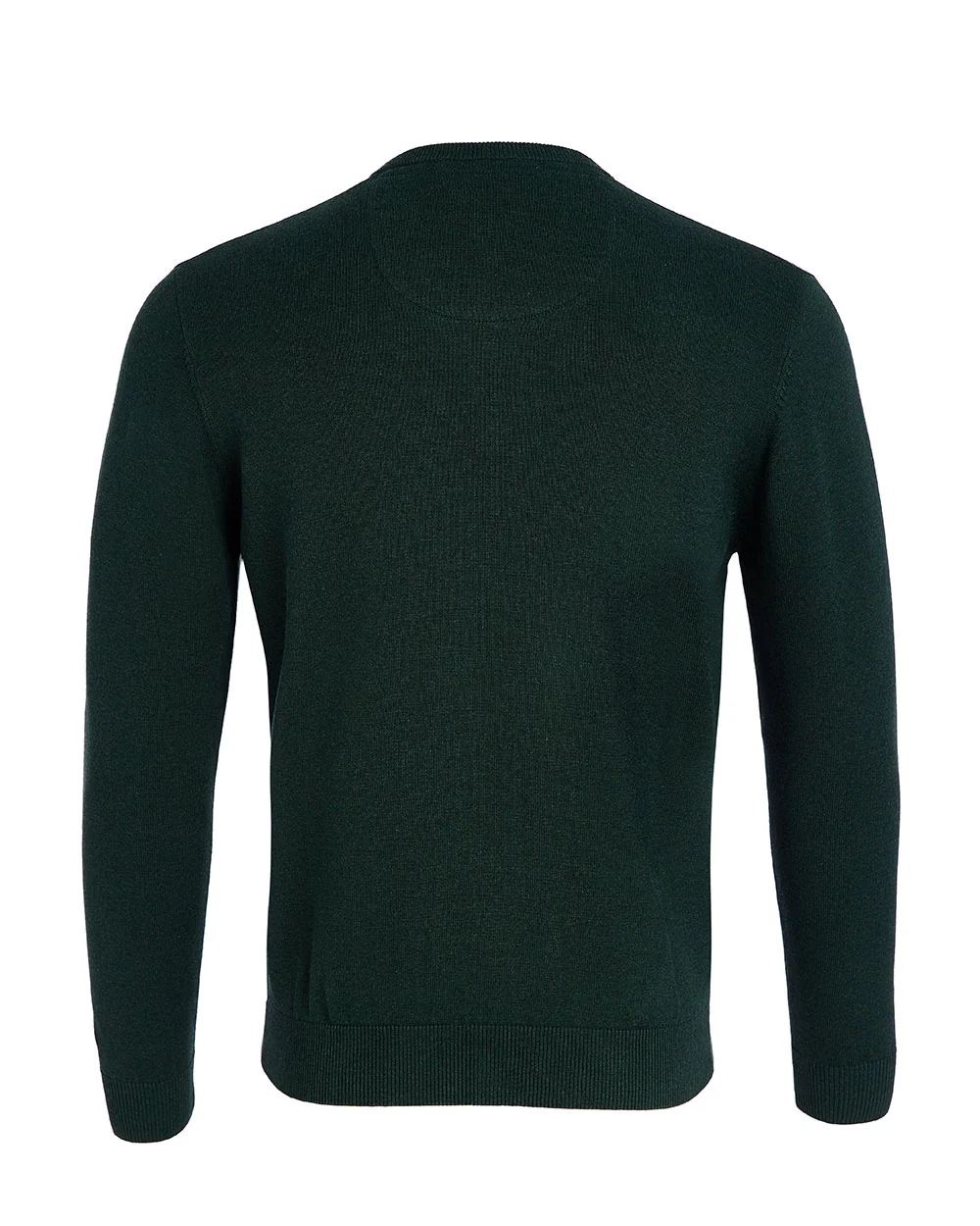André Valencia V-Neck Jumper – Forest Green