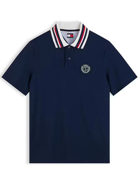 Tommy Jeans Wavy Crest Polo Shirt – Navy