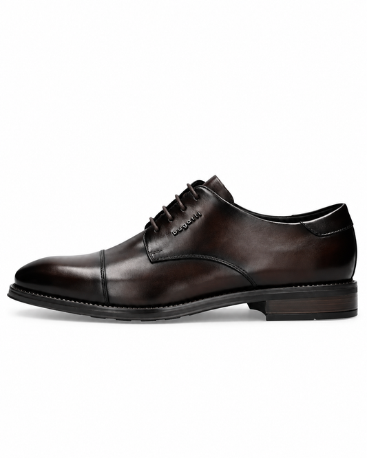 Bugatti Witt Leather Derby Shoe - Dark Brown