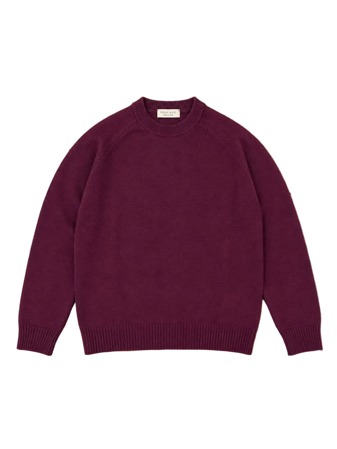 Wool & Co Merino Wool Crew-Neck Jumper – Vino