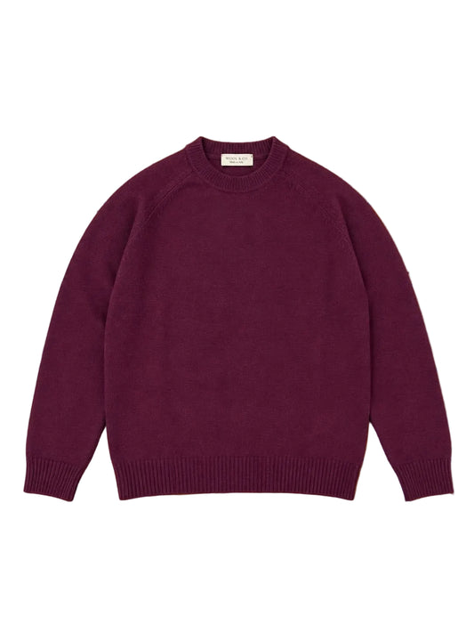 Wool & Co Merino Wool Crew-Neck Jumper – Vino