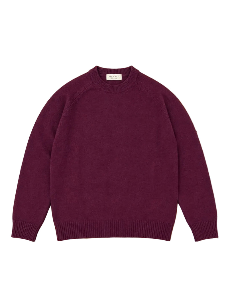 Wool & Co Merino Wool Crew-Neck Jumper – Vino