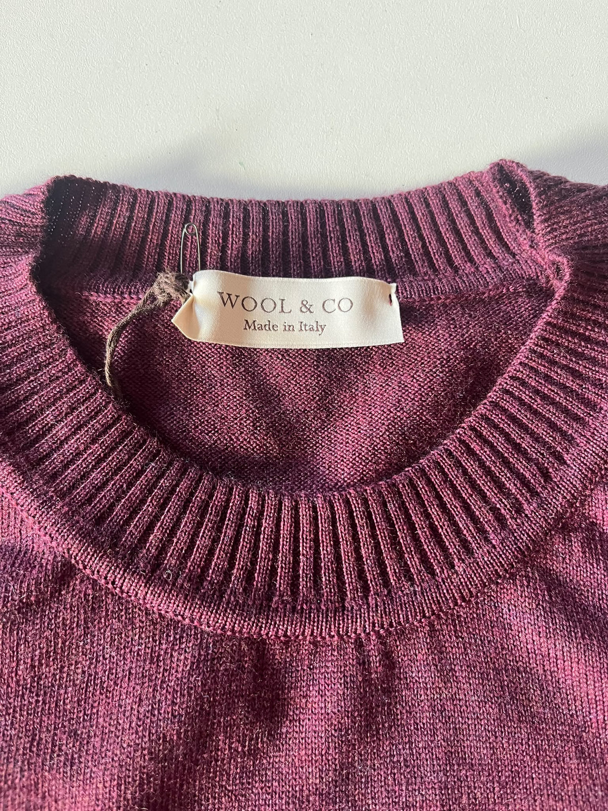 Wool & Co Merino Wool Crew-Neck Jumper – Vino