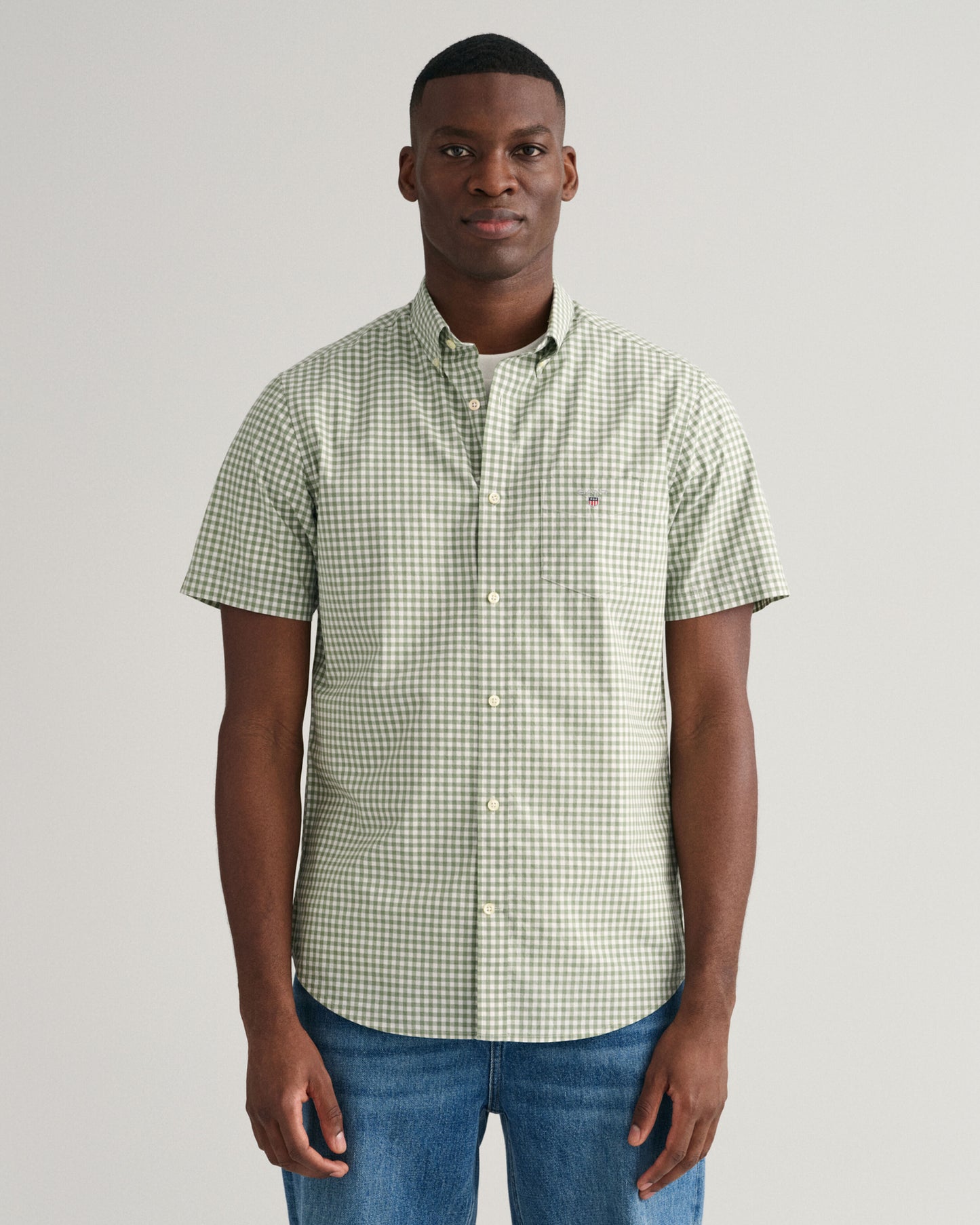 Gant Regular Broadcloth Gingham Short Sleeve BD Dhirt