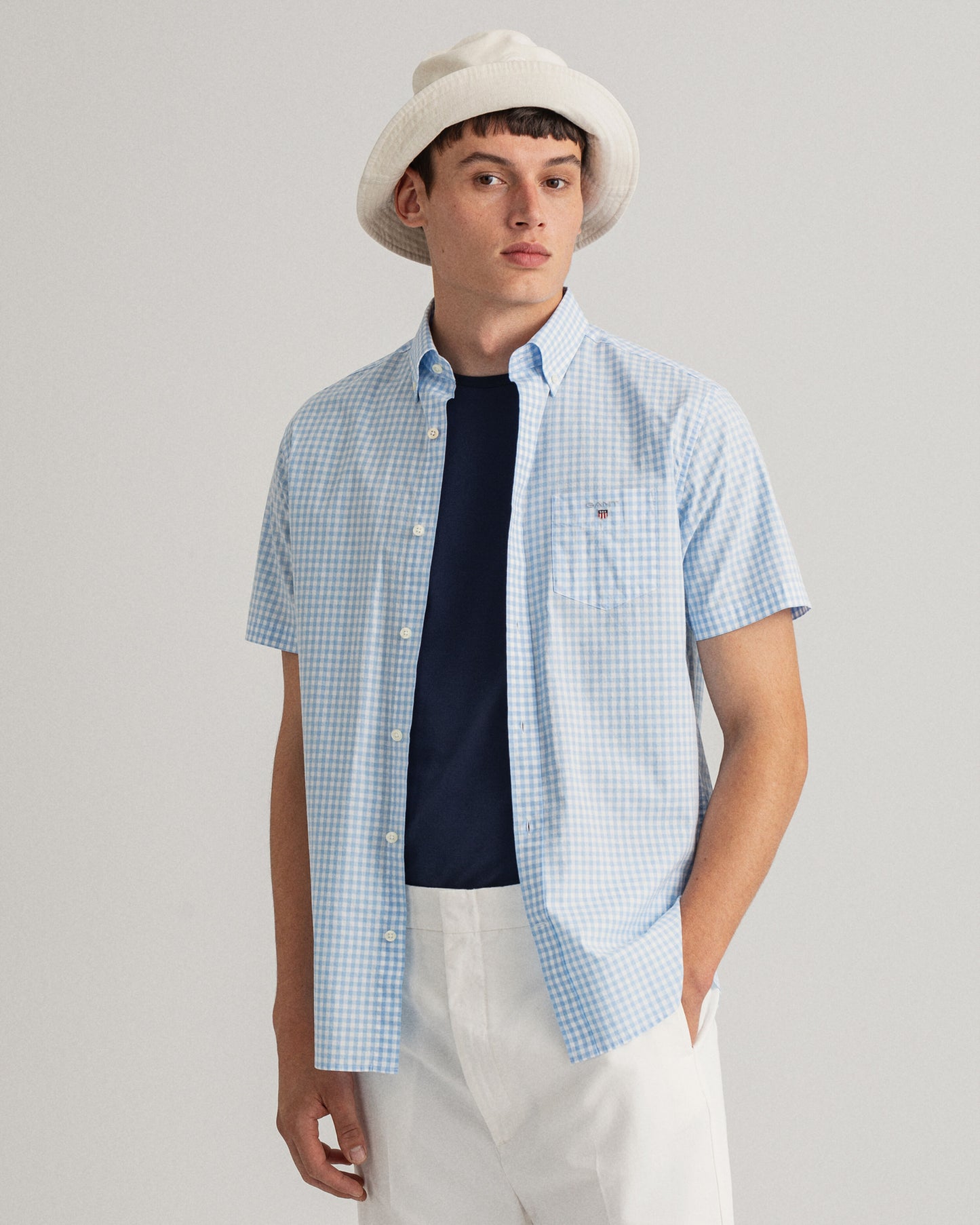 Gant Regular Broadcloth Gingham Short Sleeve BD Dhirt