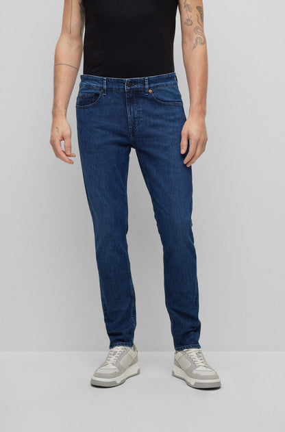 BOSS SLIM-FIT JEANS IN BLUE COMFORT-STRETCH DENIM