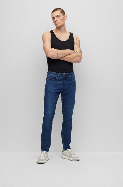 BOSS SLIM-FIT JEANS IN BLUE COMFORT-STRETCH DENIM