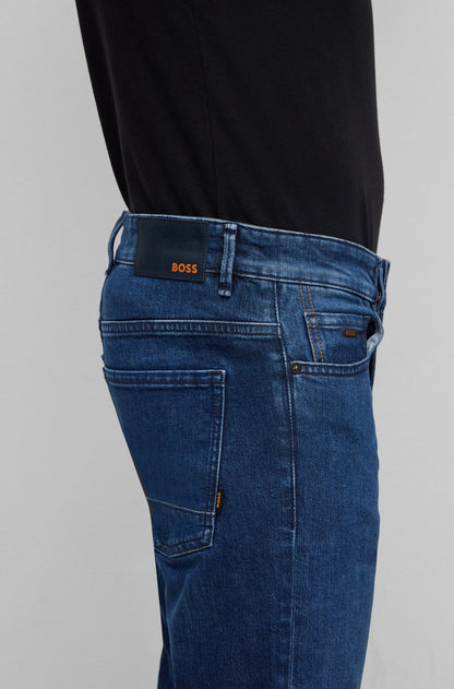 BOSS SLIM-FIT JEANS IN BLUE COMFORT-STRETCH DENIM