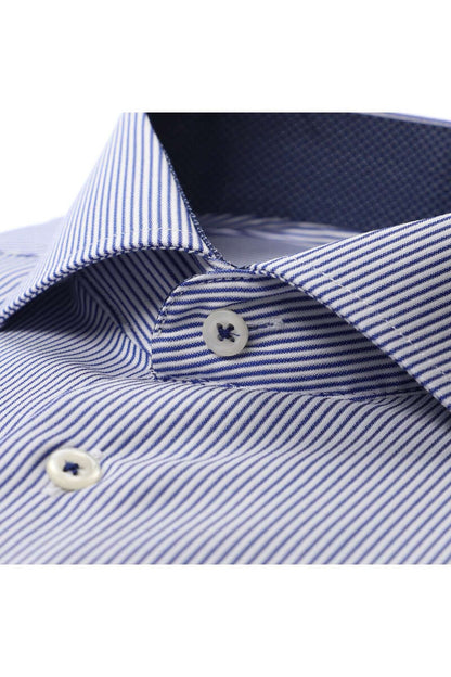 Eterna Long Sleeve Modern Fit Shirt - Blue Stripe