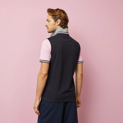 Eden Park Colour-Block Polo with Crest Logo
