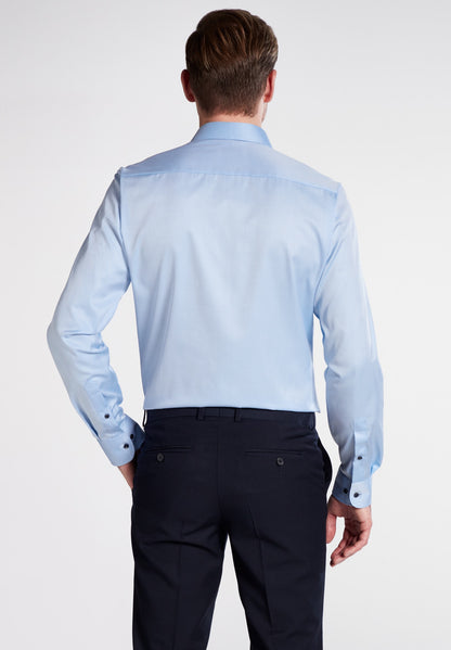 Eterna Long Sleeve Slim Fit Shirt - Blue
