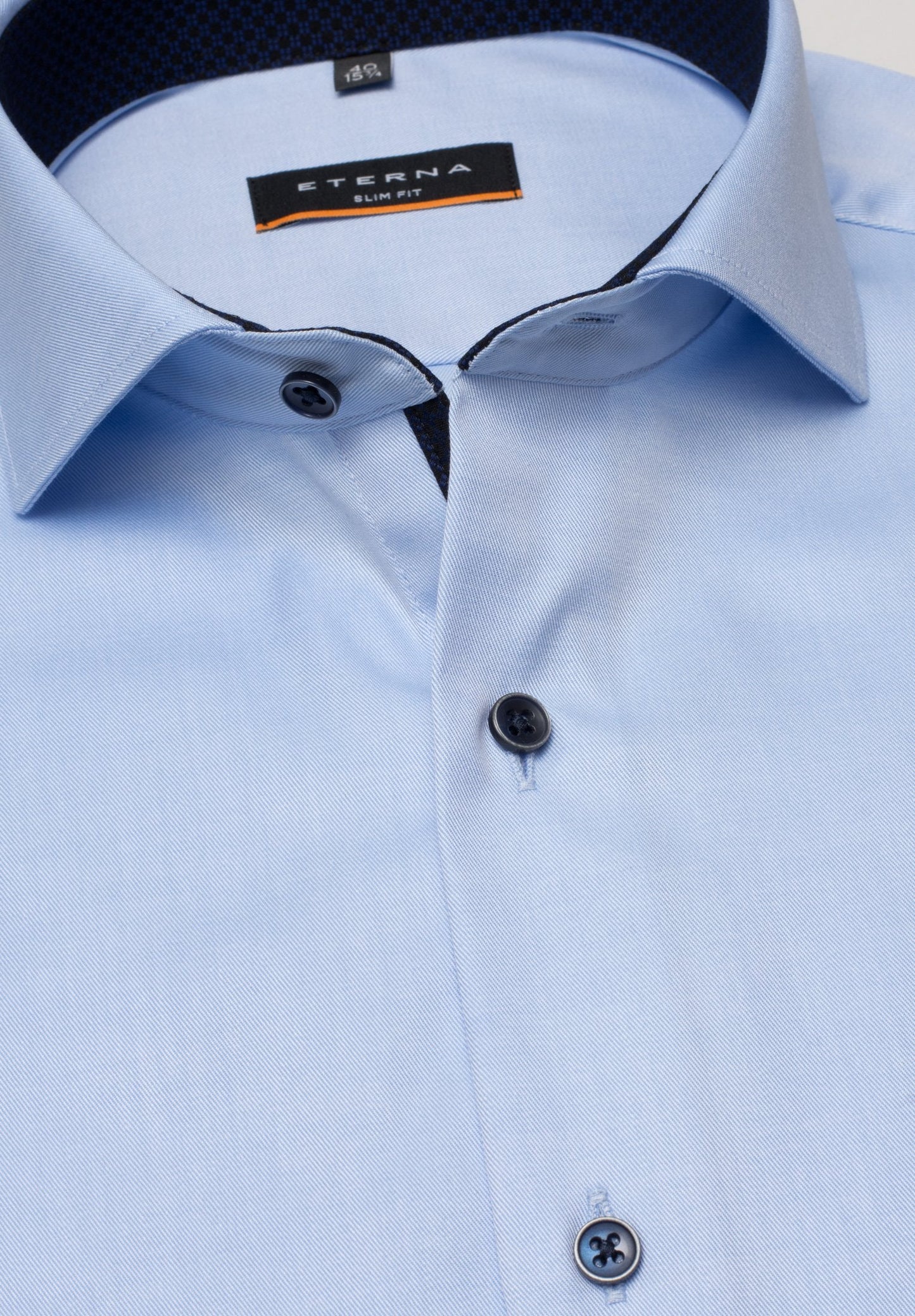 Eterna Long Sleeve Slim Fit Shirt - Blue