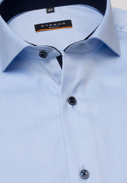 Eterna Long Sleeve Slim Fit Shirt - Blue