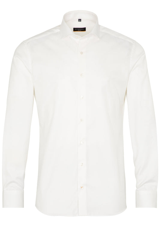 Eterna Long Sleeve Slim Fit Shirt - White