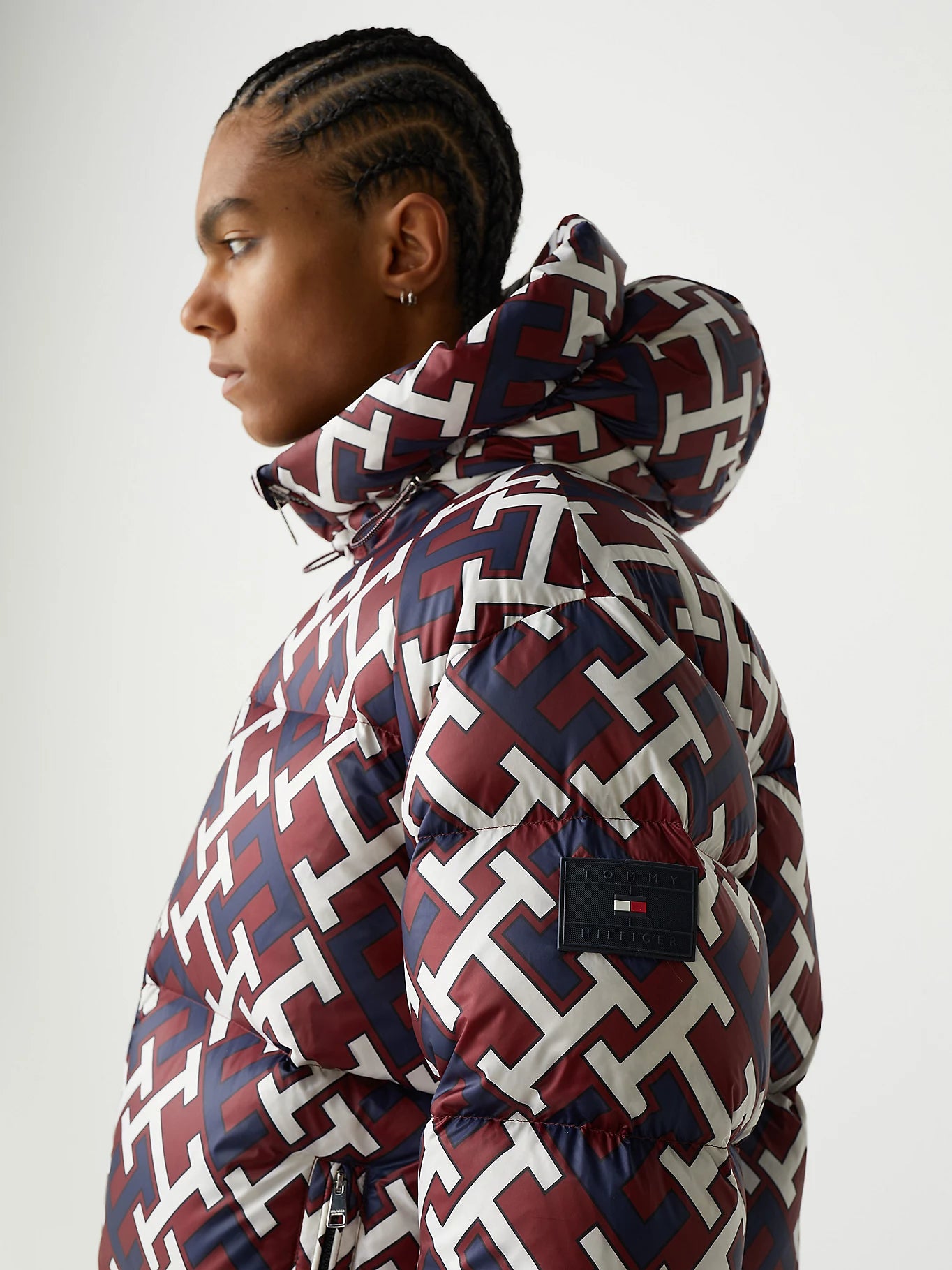 TH MONOGRAM PADDED DOWN PUFFER JACKET