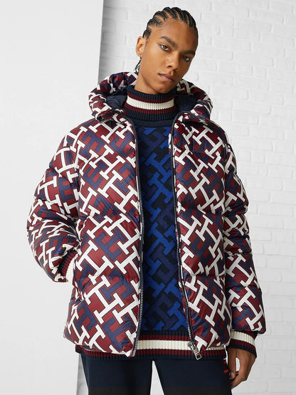 TH MONOGRAM PADDED DOWN PUFFER JACKET